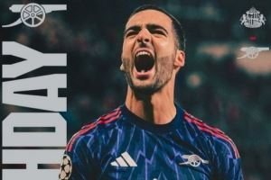 前四对决,阿森纳官推晒本轮英超对桑德兰海报,梅里诺单人出镜