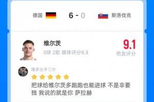送出2助!维尔茨国家队获9.1分:终于没有萨拉赫 这才是真维尔茨